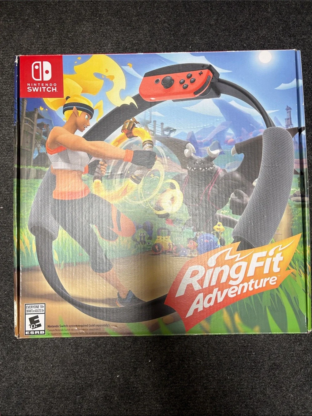 Nintendo Ring Fit Adventure - Black Ring with Red Joy-Con and Gray Handle